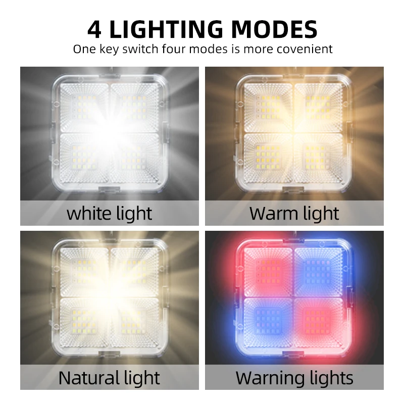 Outdoor Cordless Portable Emergency Work Light 4 Modes Led Solar usb charging Camping Fishing Emergency Flood Lamp