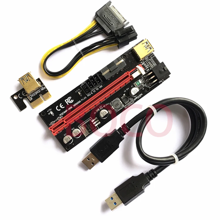 Карта расширения GPU RISER VER009S PCIE 1X to16X USB 3,0, PCI Express