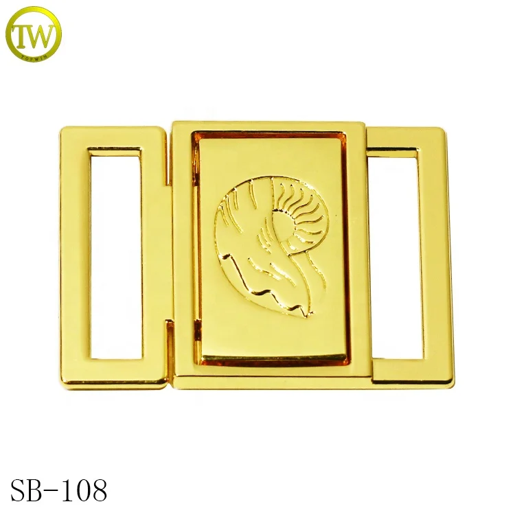 Gold plated blank shoes lace buckle maker wholesale shoes hardware accessories with custom logo