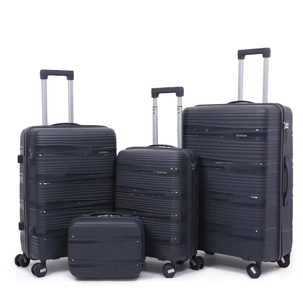 Wholesale Custom Logo Large Capacity Luggage 4 Set Abs Pc Material Suitcase Outdoors Travelling Bags Trolley Luggage