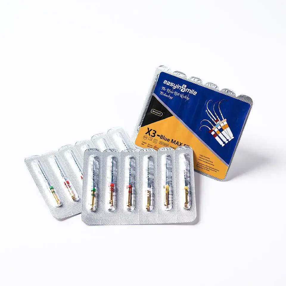 EASYINSMILE Endo Rotary Files X3-Blue Max NITI Endodontic for Dental Therapy