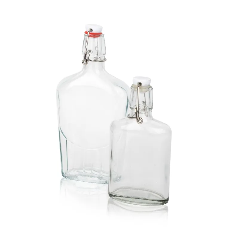 swing top Wine Vodka Glass Bottle 250ml 375ml high quality whiskey glass bottle