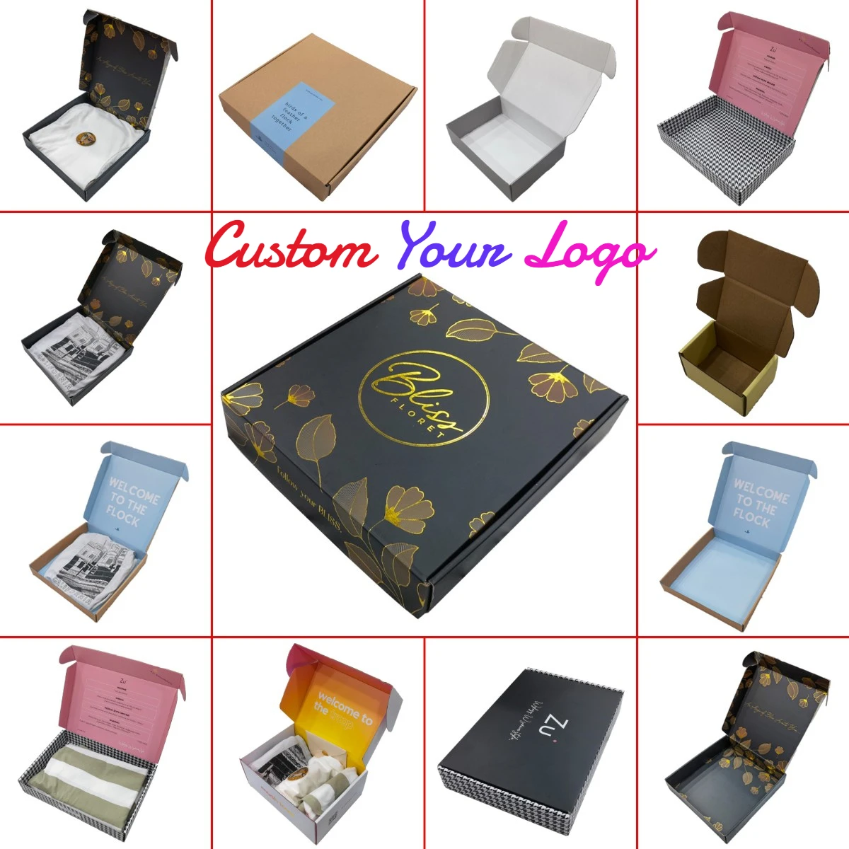 custom logo shipping apparel dress t shirt packaging box for packaging clothes dresses