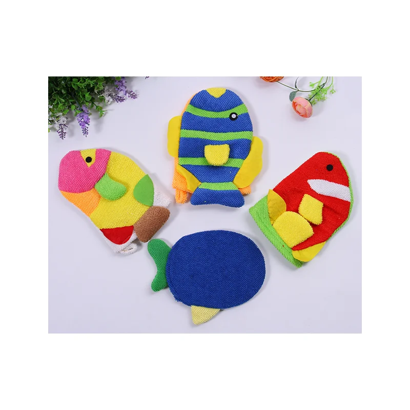 Cartoon Bath Gloves Rabbit Monkey Frog Duck Scrub Bath Towel Beauty Children bath gloves
