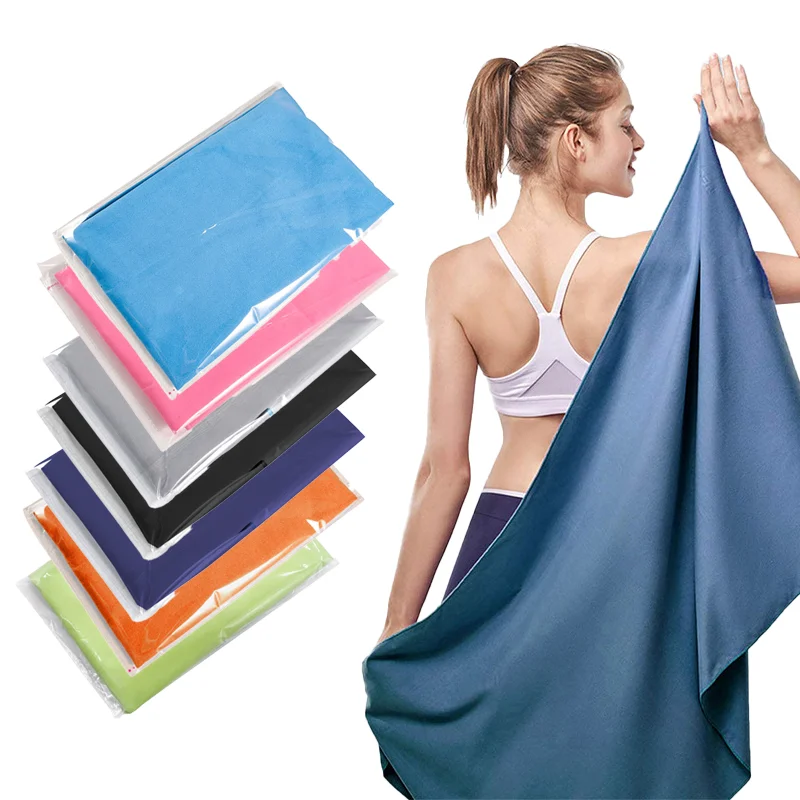 dry fit sport towel portable sport towel microfiber with mesh bag quick drying gym towel