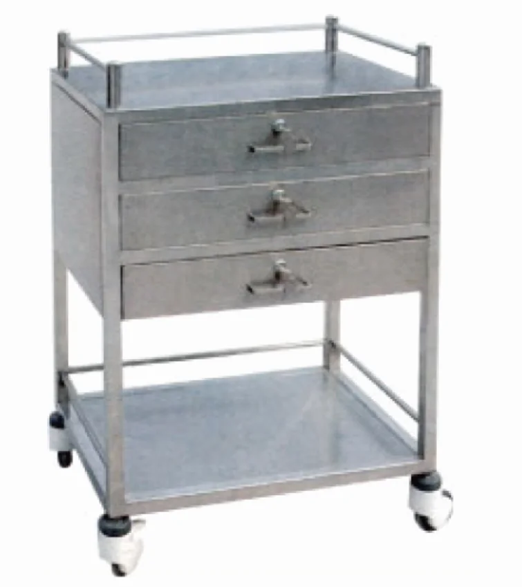 Mobile Furniture Stainless Steel Patient Transport Emergency Resuscitation Hospital Trolley