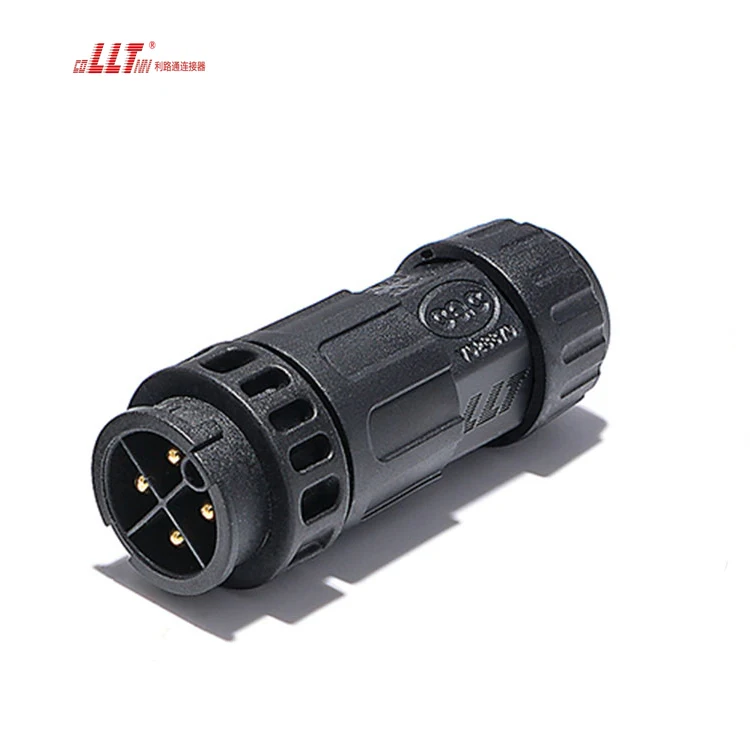 4pin M19 electrical waterproof wire plastic insulation connector with 2pin 3pin 5pin