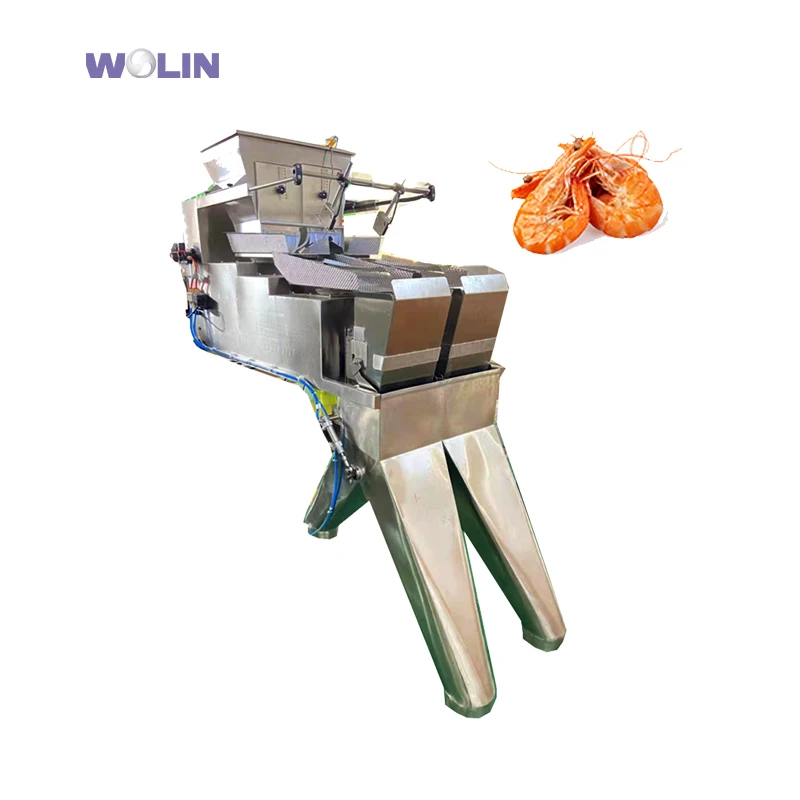 new released  triplex vibrating plates prawn weigher shrimp linear scale 3-4kg large weight weigher
