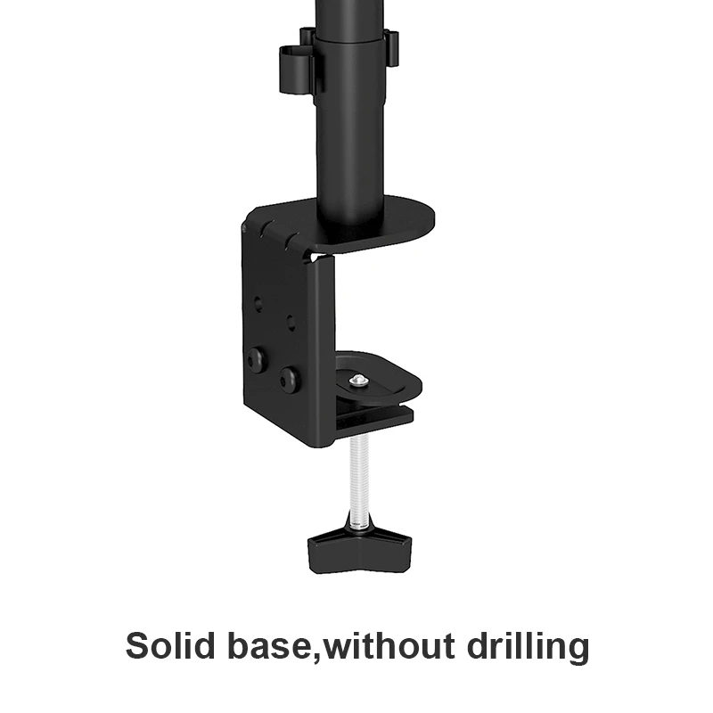 Adjustable Monitor Mount with Laptop Stand and C-Clamp Installation Monitor Arm for 13-27 inch LCD