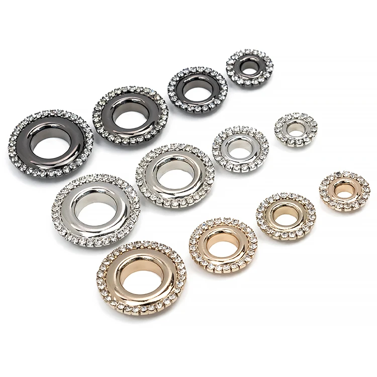 Factory manufacturer 3mm 4mm 5mm Custom logo Size logo shoe hoodies grommet metal garment ring eyelet 10mm  for bags