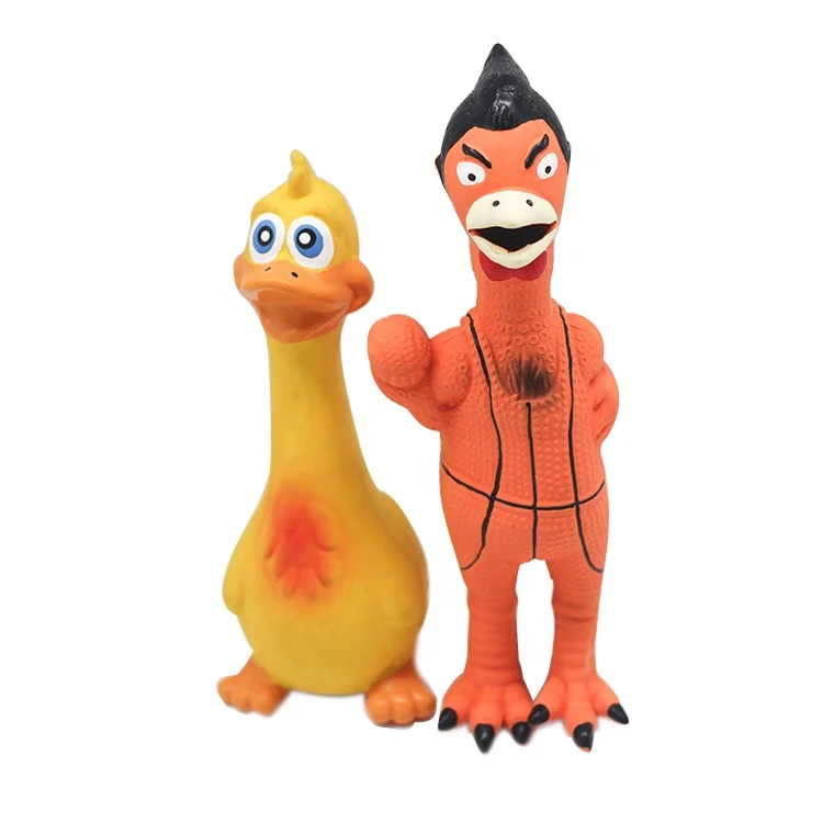 Nature Latex Chicken Dog Chewing Toys Soft Latex Squeaky Dog Toy