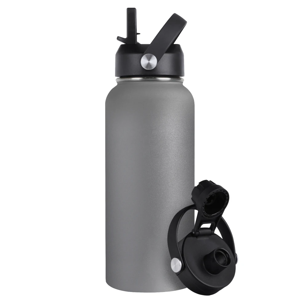 Wholesale Wide Mouth Stainless Steel Double Walled Powder Coated Vacuum Flask Thermal Insulated Sealed Water Bottle Custom Logo