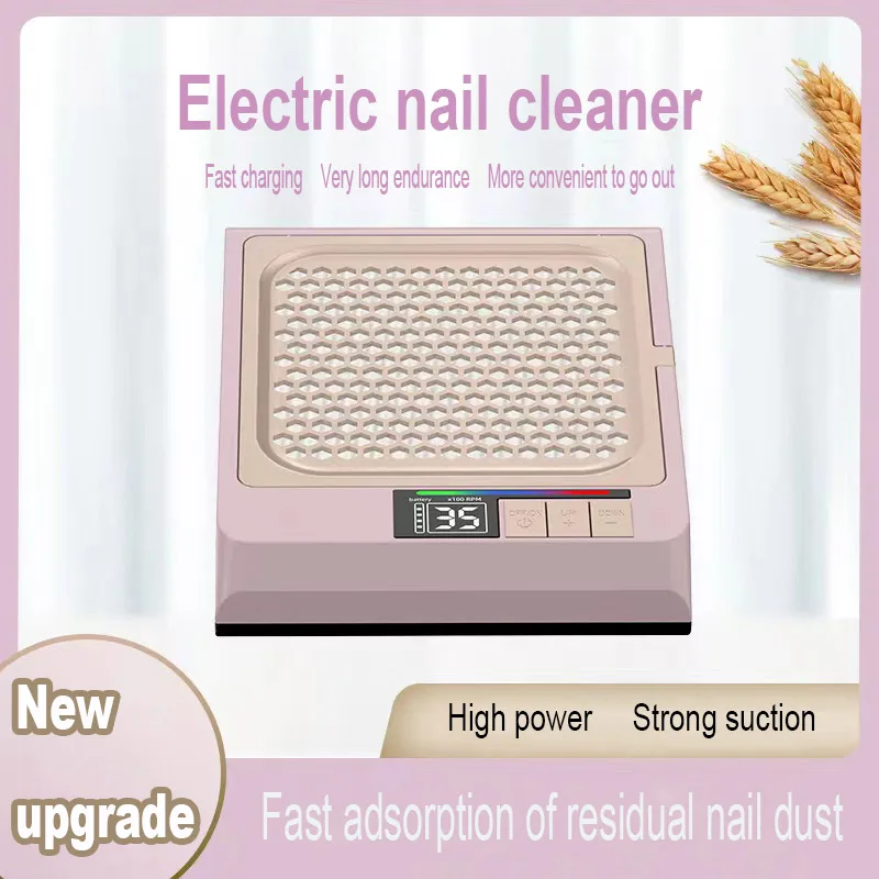 Professional Manicure With Salon Strong Power Brushless Motor Portable Cordless Rechargeable Vacuum Nail Dust Collector Ware
