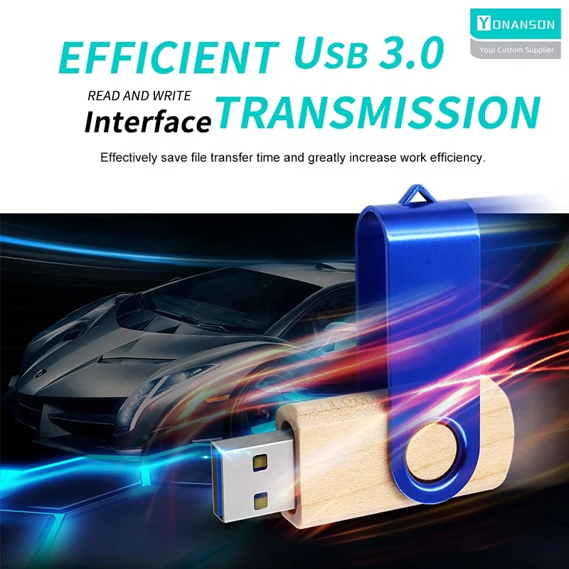 High Speed Wood USB 3.0 Flash Drive 16GB 32GB Promotional Gifts 3.0 Pendrive 64GB Customized Logo USB Memory Stick U Disk 128GB
