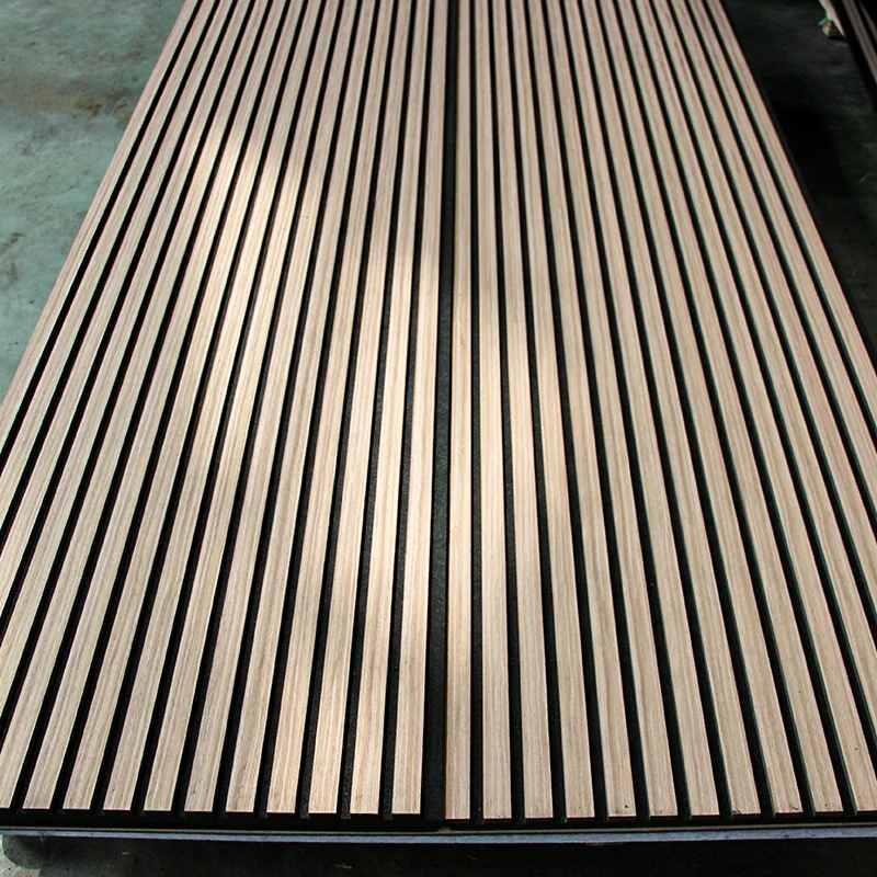 High quality soundproof wall panels MDF akupanel wood slatted wall acoustic felt panels for interior decoration Wall And Ceiling