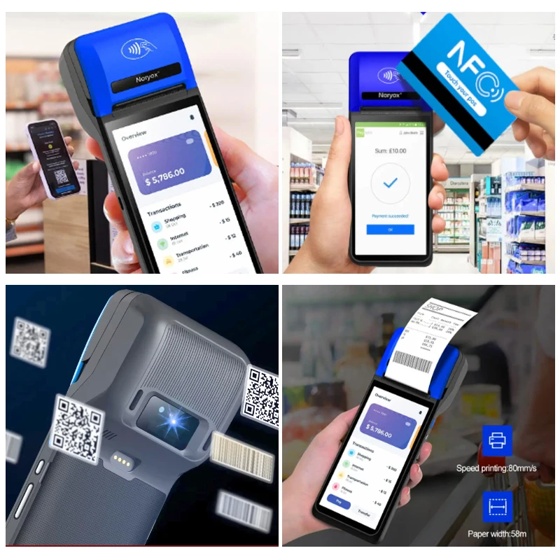 Professional Manufacturer Wholesale 6 Inch 3+32GB Pos Terminal Android 14 Mini Pos Nfc Noryox Nb60Pro Android Pos Machine