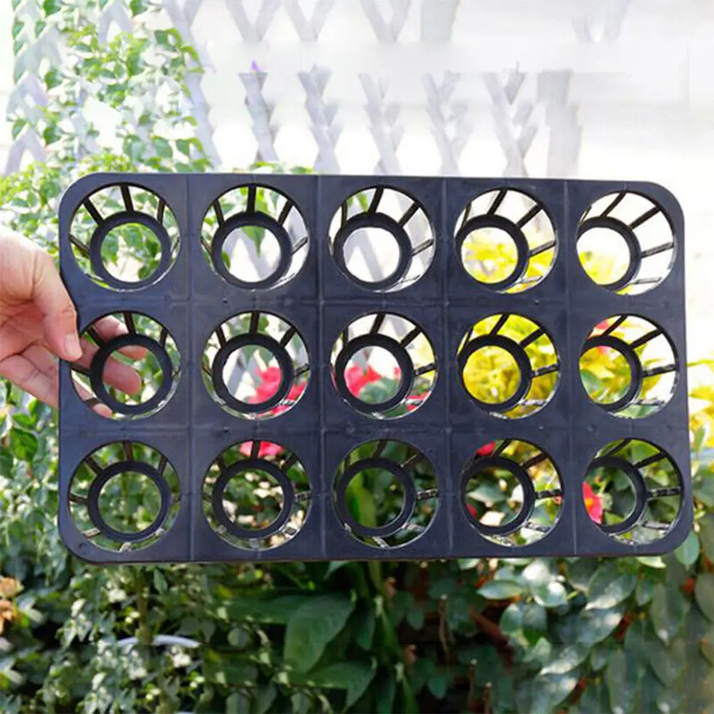 298 Phalaenopsis Plastic Flower Pot Feet Tray New Black Seedling Bracket Planting Tray 12-Hole 15-Hole Plastic Flower Rack