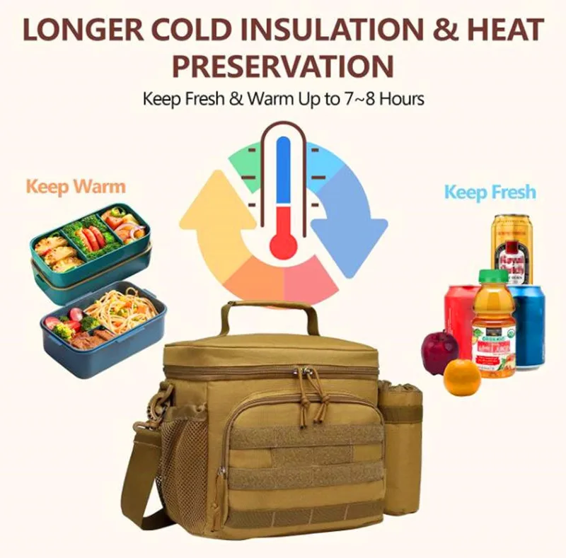 Outdoor picnic lunch food heat preservation leak proof cooler bag Durable food preservation bag