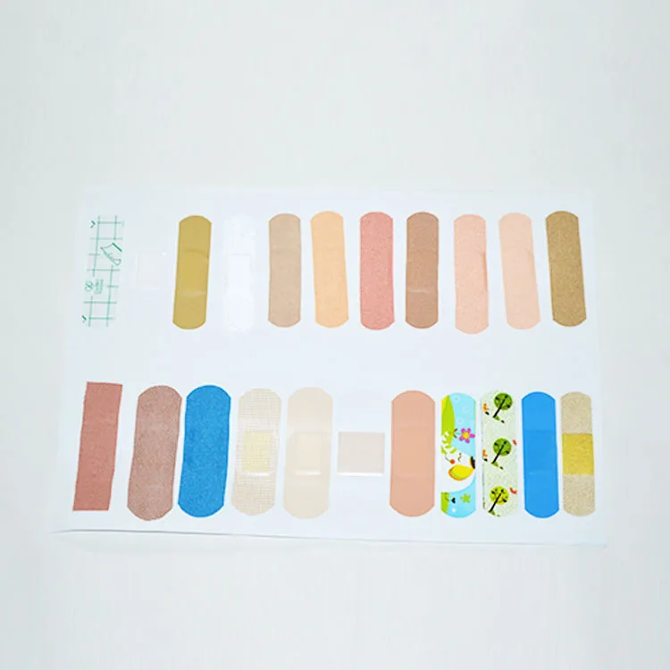 Different color printed Customized band aid packaging Chinese waterproof children plaster