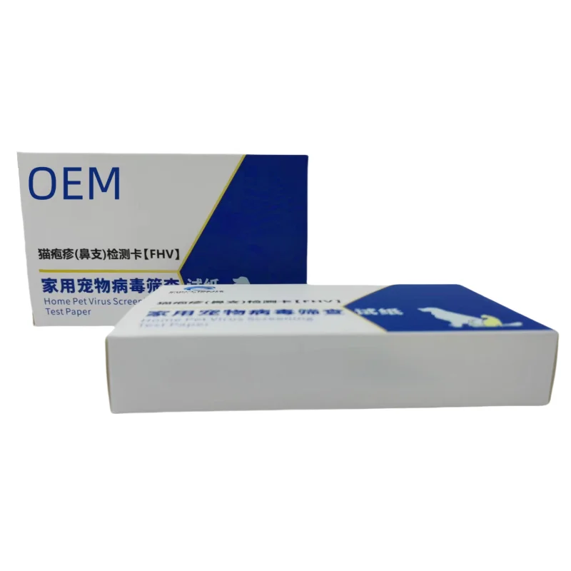 High Sensitivity Atk Cupet Brand Cat Feline Fhv Test Kit 99.8% Accuracte Diagnostic Rapid Veterinaire Test Cassette