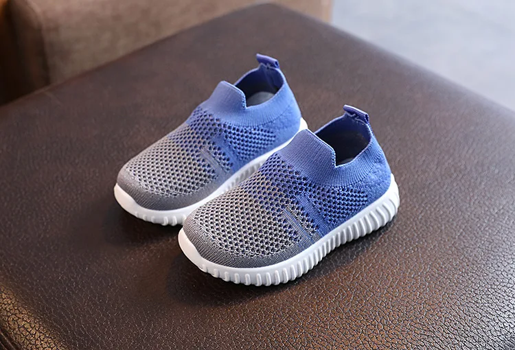 Conyson Kids Shoes Multicolor Knitted Toddler Baby Sneakers Casual Slip On Sneakers Children Shoes Kid Girls Boys Sports Shoes