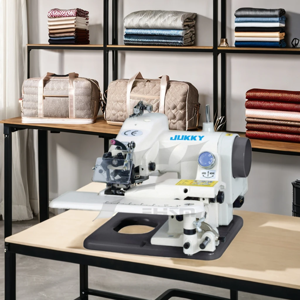 Manual Feed Mechanism Household Table Top Blind Stitch Sewing Machine for Industrial Use with Prying Edge Foot Prying Features