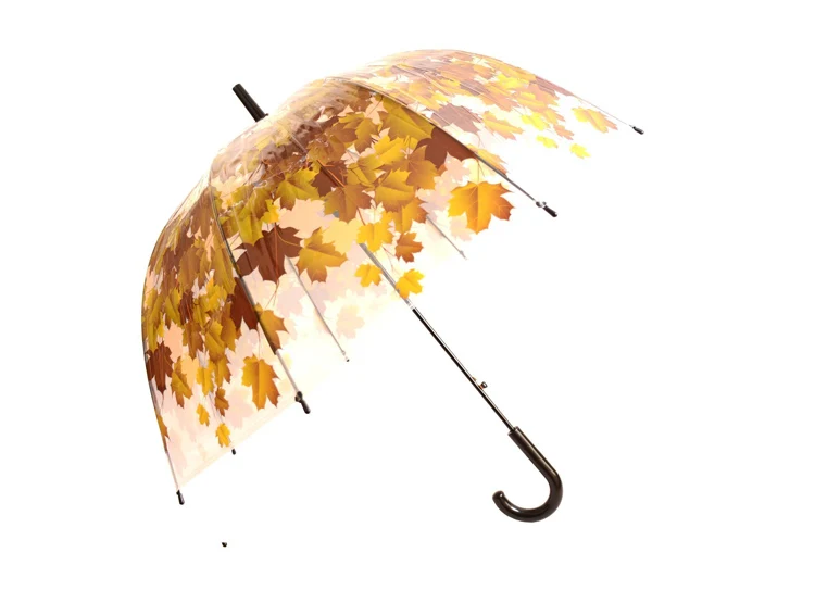 18inch wholesale promotional machine printing poe clear transparent kids children umbrella