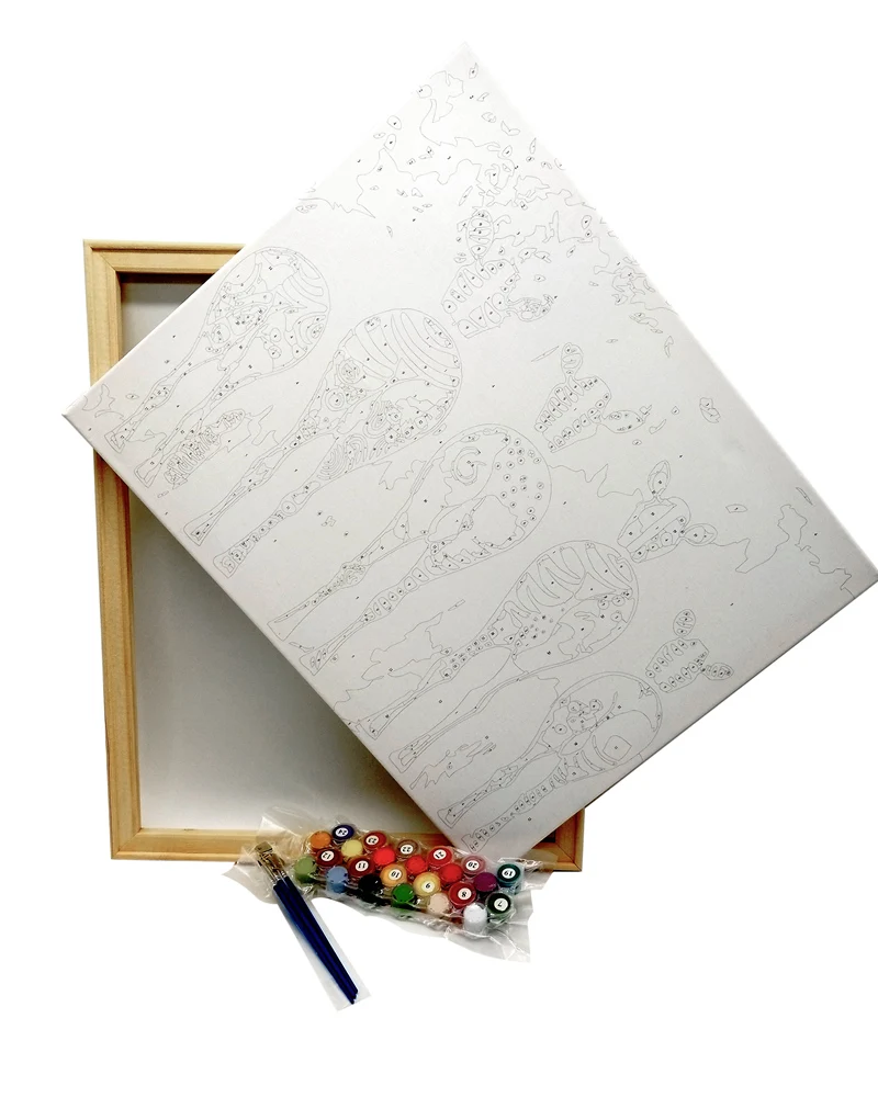 Elegent lady in Paris Eiffel Tower DIY painting by numbers oli painting art decoration