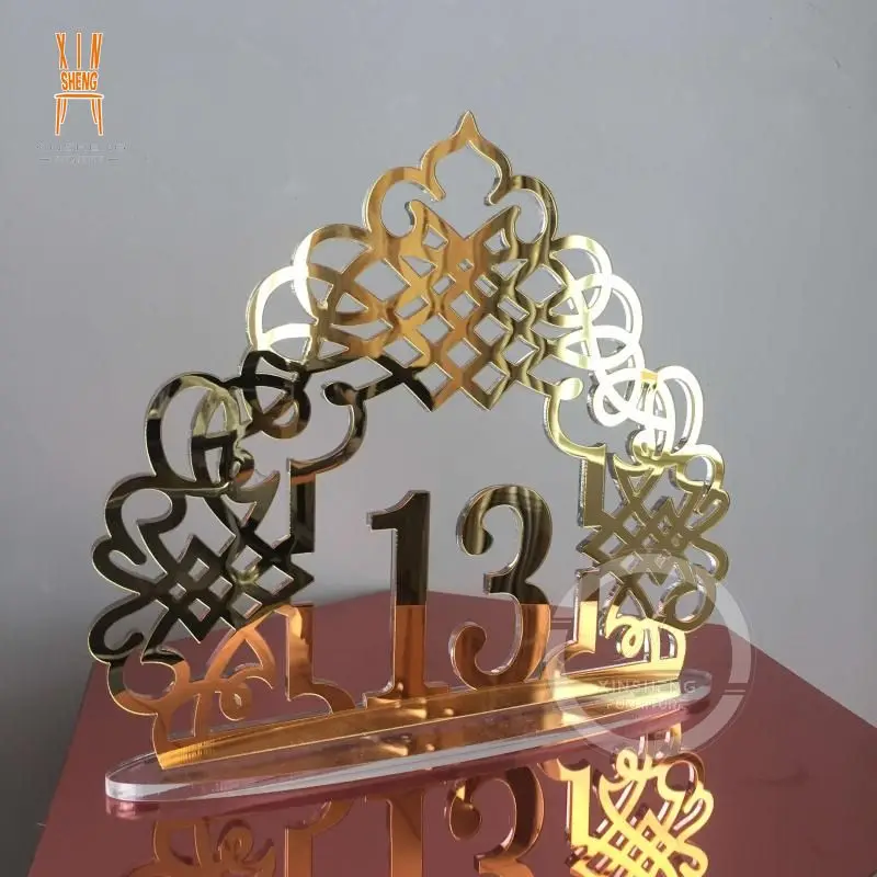 Modern wedding PVC and acrylic Table Display Number