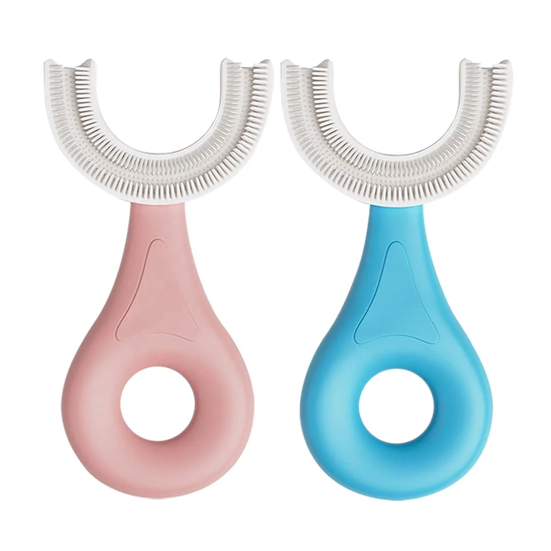 Зубная щетка U-образной формы, мягкая силиконовая, 360 градусов