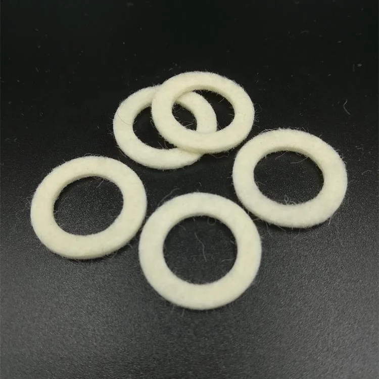 
Custom supply various shapes felt spare part product felt ring seal 