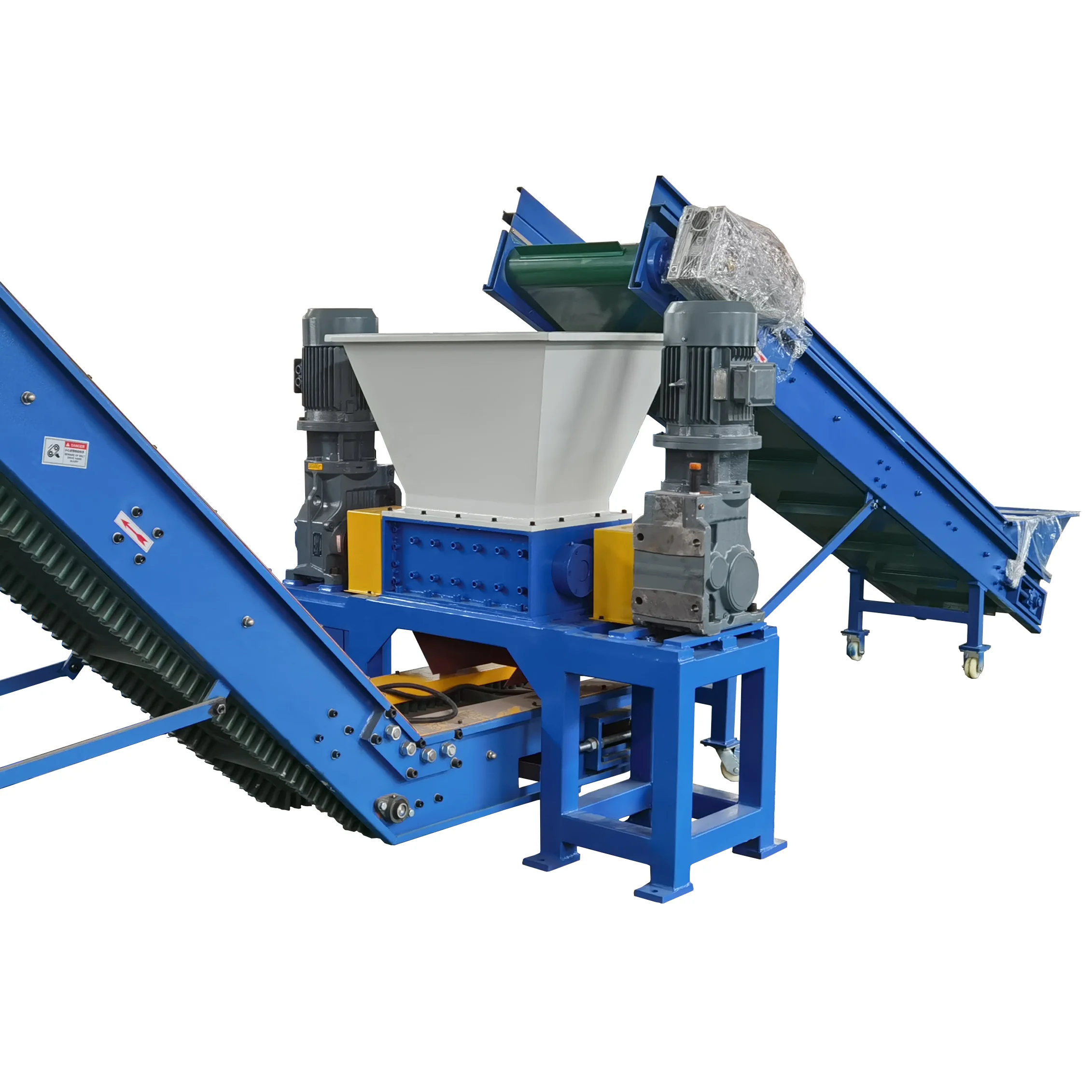 Hot Selling Paper Cardboard E-waste Plastic Barrel Recycling Double Shaft Shredder Machine