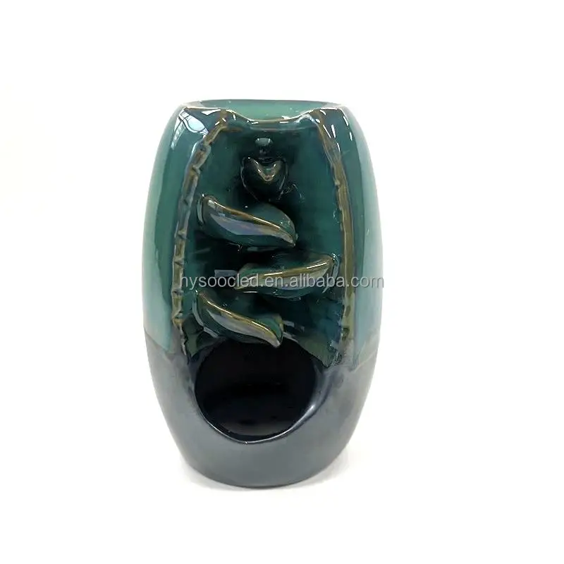 Incense Burners Arabian Oud Backflow Burner Joss Stick Holder Incense Burner Ceramic Aromatherapy Burning Waterfall Backflow