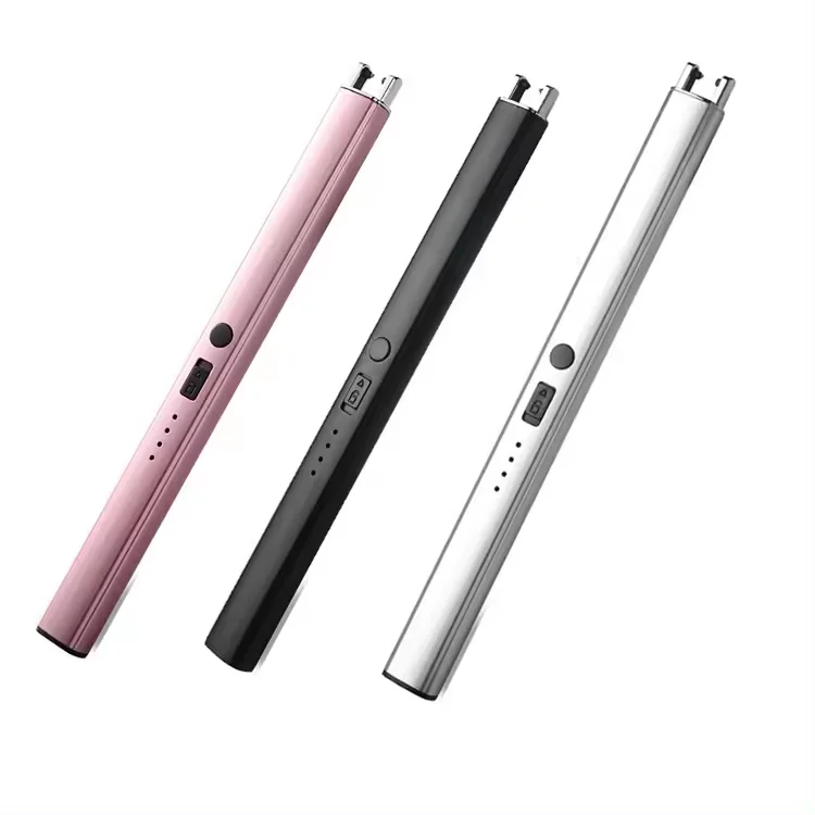 Electric Candle Lighter Rechargeable USB Plasma Arc Lighters for Candle Camping Kitchen BBQ with Battery Double Safety Switch