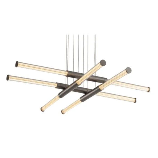 Nordic living room wrought iron glass chandelier modern minimalist creative personality LED living room bedroom chandelier