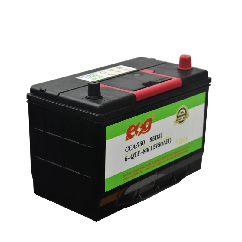 Maintenance Free 80AH Hot Selling Rechargeable Battery Start Stop Auto Car Batteries