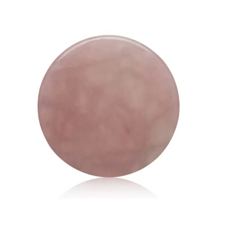 2024 Customized Packaging for Eyelash Extension Round Jade Stone Wholesale Eyelash Pink Glue Holder Jade Stone BestBelong