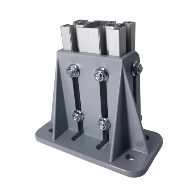 4080 Heavy duty Aluminum Profile accessories Carbon Steel Floor Mount Base Plates for Industrial Aluminum Frame Fence Enclosure