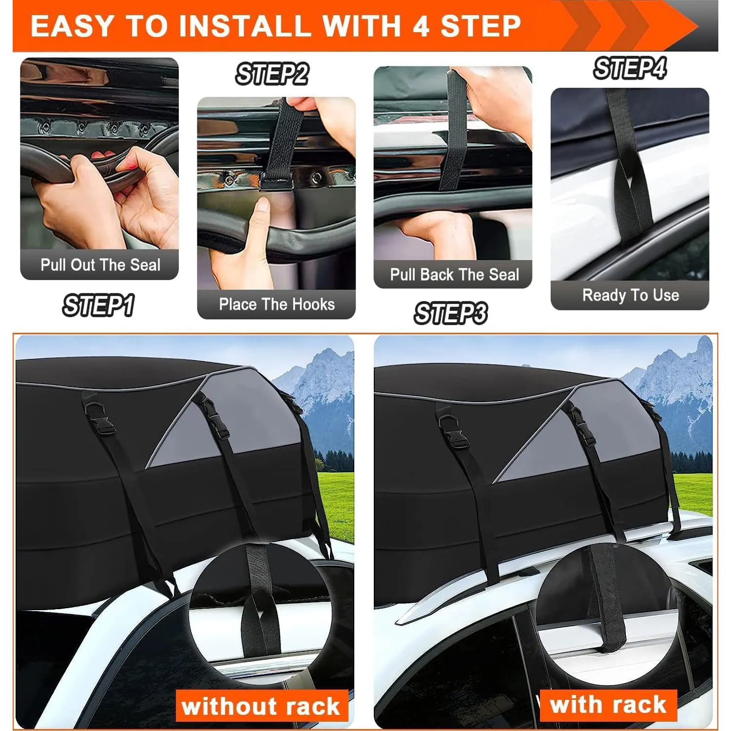 Factory Supply Anti Rust Rooftop Cargo Carrier Waterproof Bag Cap Extendable Roof Basket Storage Bag