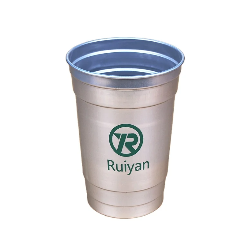 Wholesale Factory Direct Party Reusable Aluminum Cups for Coffee Beer Juice Soda Cold Drinks Food Grade Aluminum Cups