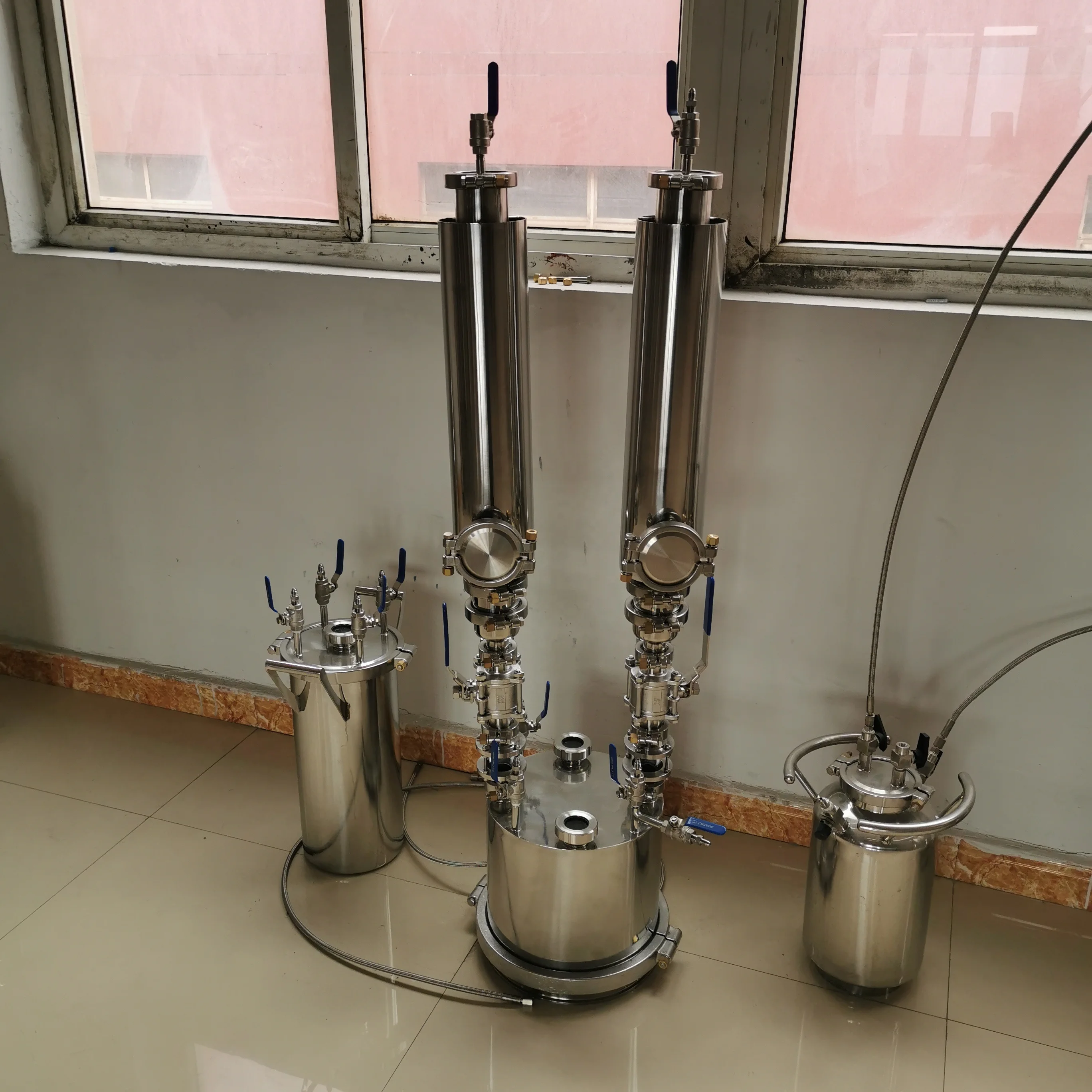 4lbs Double Dewax Columns BHO Closed Loop Extractor Machine