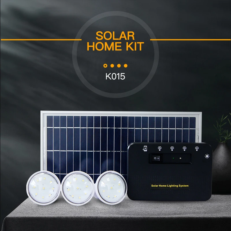 easy installation 8W rechargeable led home solar lighting kits 5200mAh Lithium battery with 4bulbs