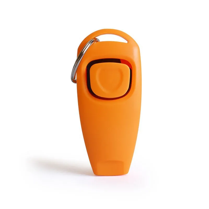 2-in-1 Interactive Button Whistle Clicker Custom Plastic Pet Training Supplies for Cats Dogs Small Outdoor Lifesaving Whistle