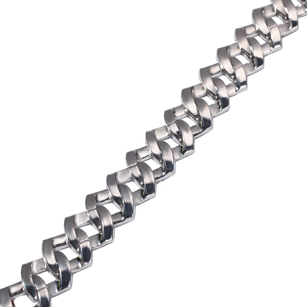  Hip Hop Cuban Link Choker Jewelry 3 Row CZ Iced Out Thick Chain Diamond Necklace