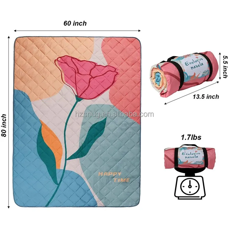 Утолщенное мягкое одеяло для пикника складной плед отдыха на открытом воздухе кемпинга пляжа