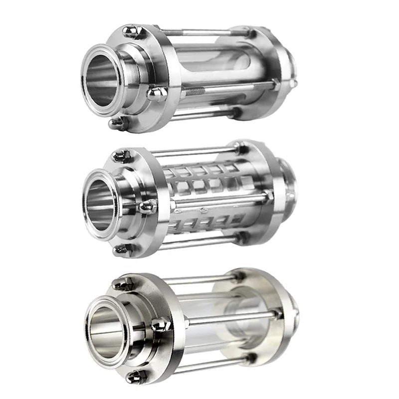 2 inch tri clamp sanitary flow pipe glass sight