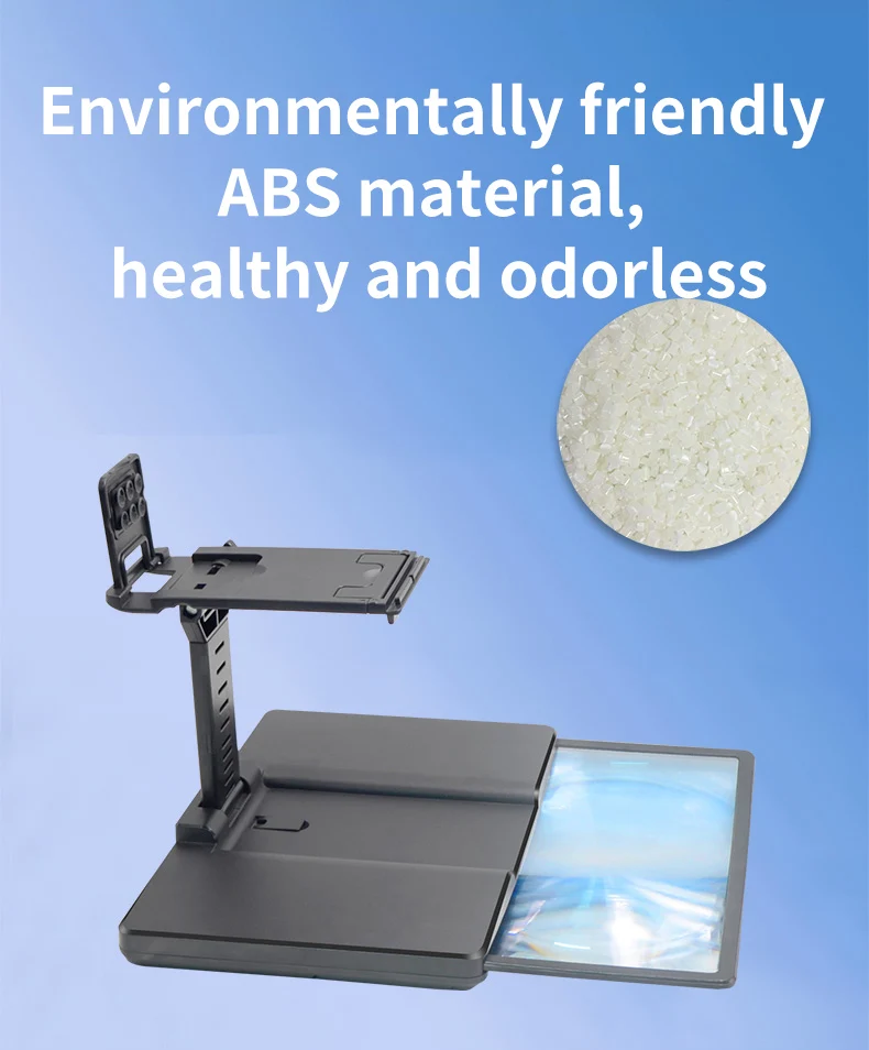 Portable 12inch Screen Magnifier Desktop Phone Stand Holder Foldable Mobile Phone 3D Video Amplifier