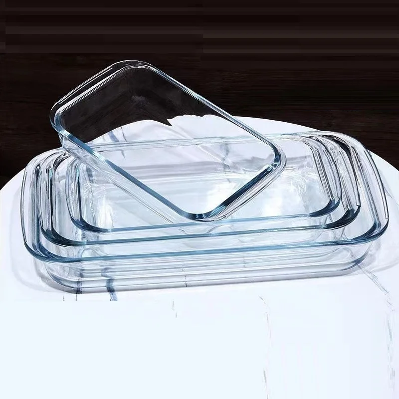 Clear Glass Baking Dish for Oven Glass Casserole Dish Rectangular Baking Pan Glass Oven Bakeware