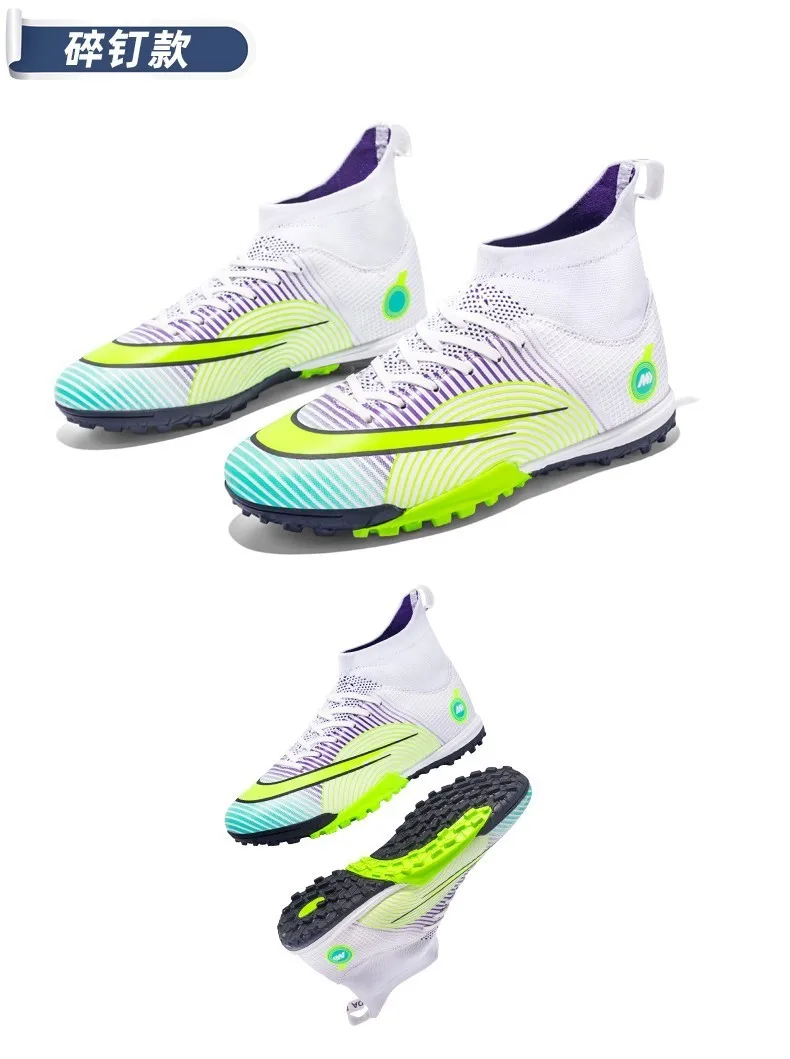 women purple high quality original soccer boots futbol cleats  spike high ankle best selling football shoes oem products