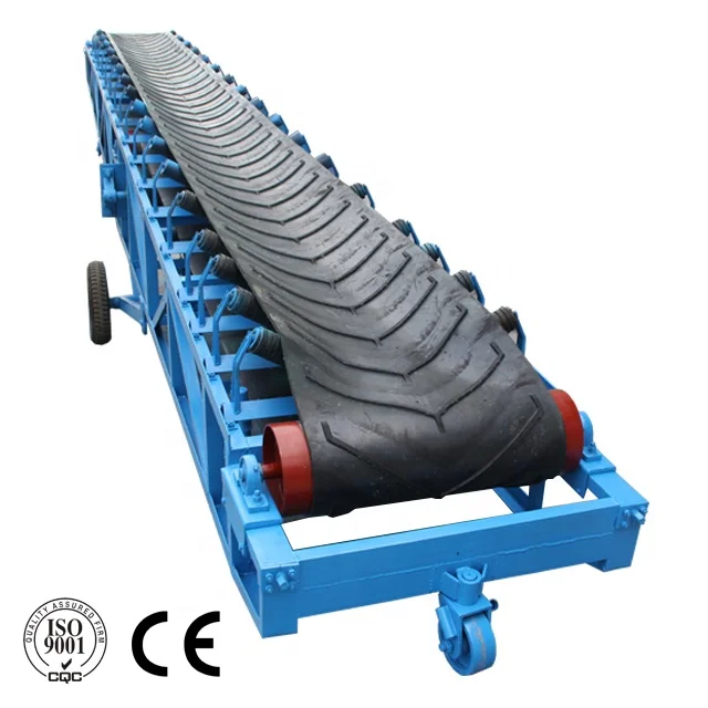 Mobile belt conveyor system for the red brick loading